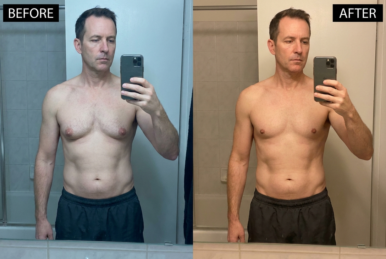 Dave before and after Brixen Clear