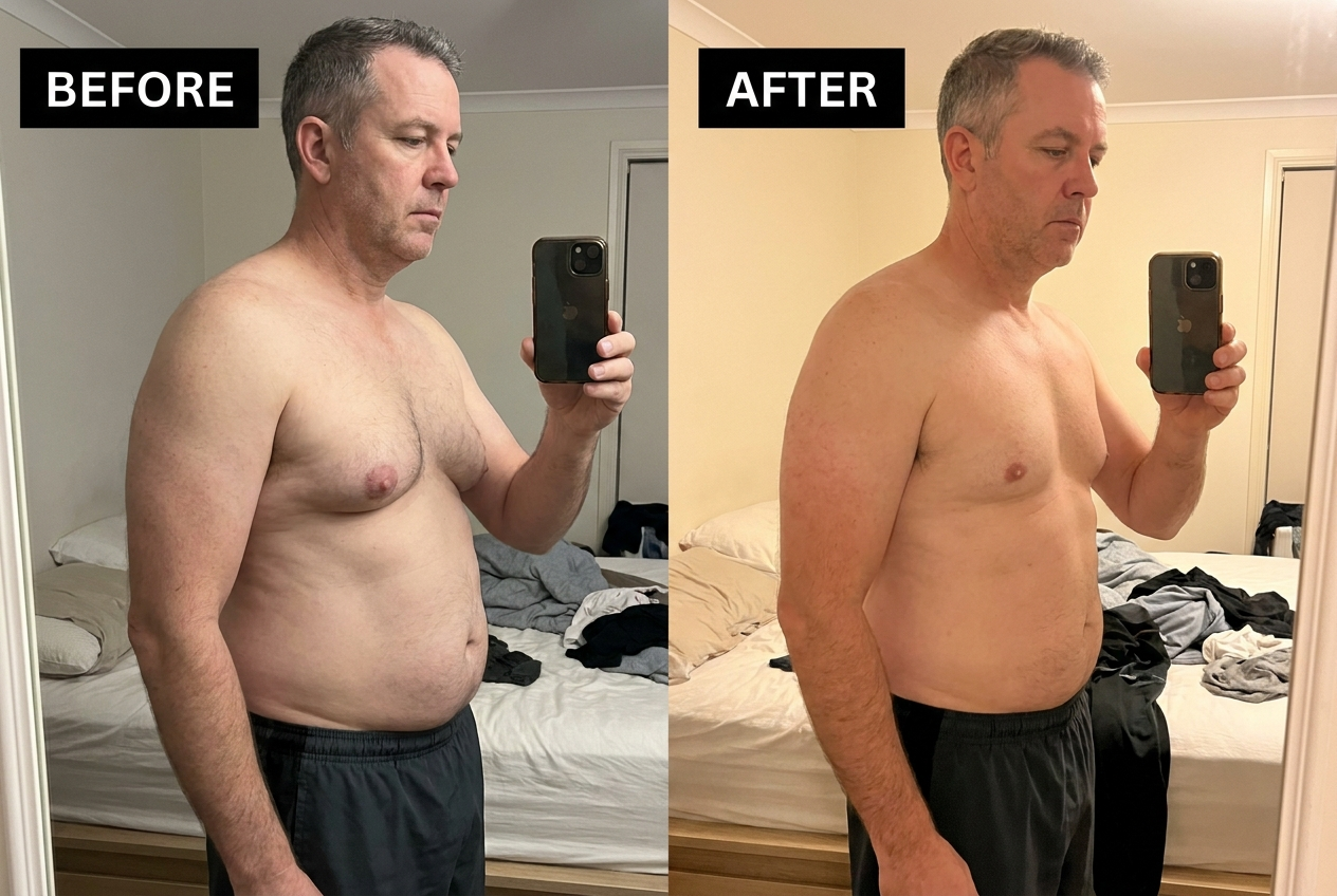 Greg before and after Brixen Clear
