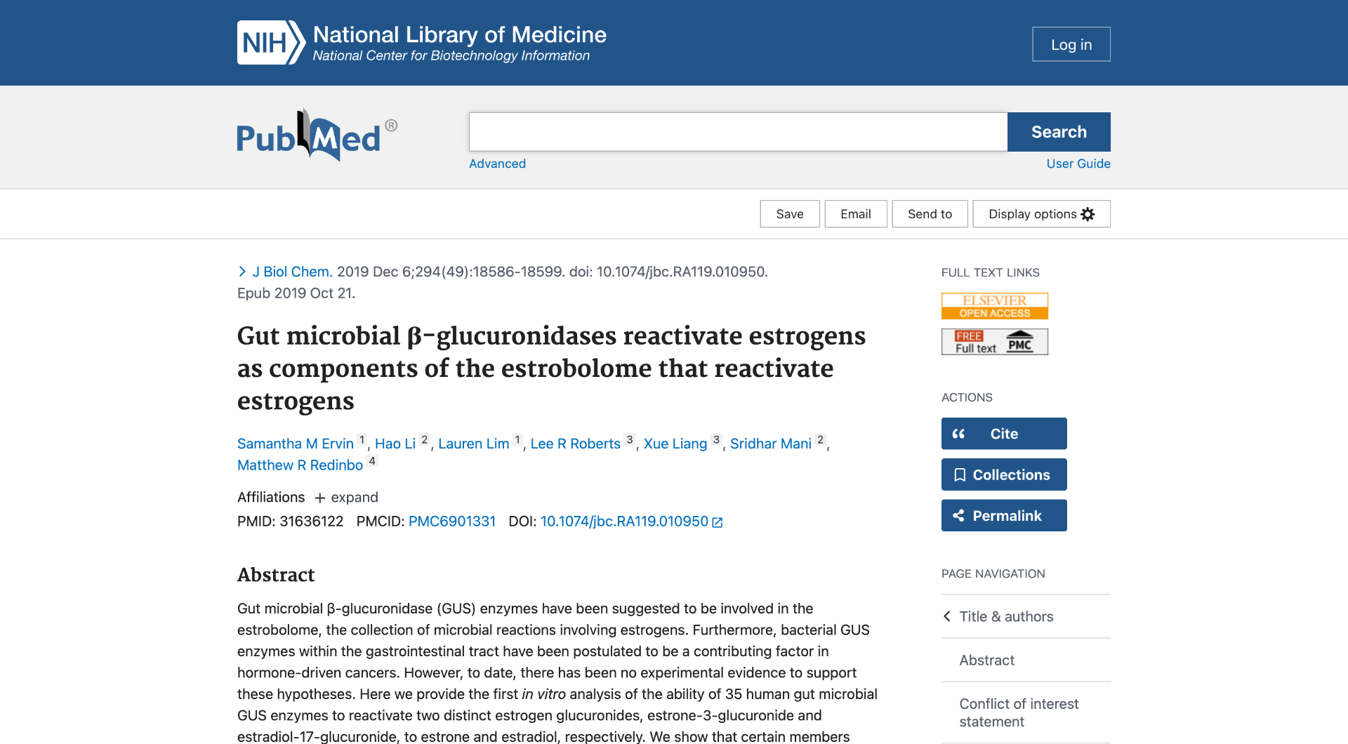Europe PMC record — Ervin SM, et al. J Biol Chem 2019.